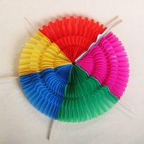 Hand flipping flower props June 1 school Games opening ceremony performance color-changing fan Large group flipping flower props