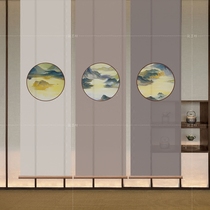 New partition modern Chinese hanging screen bedroom study living room entrance semi-transparent hanging screen roller curtain-Zhong Lingminxiu