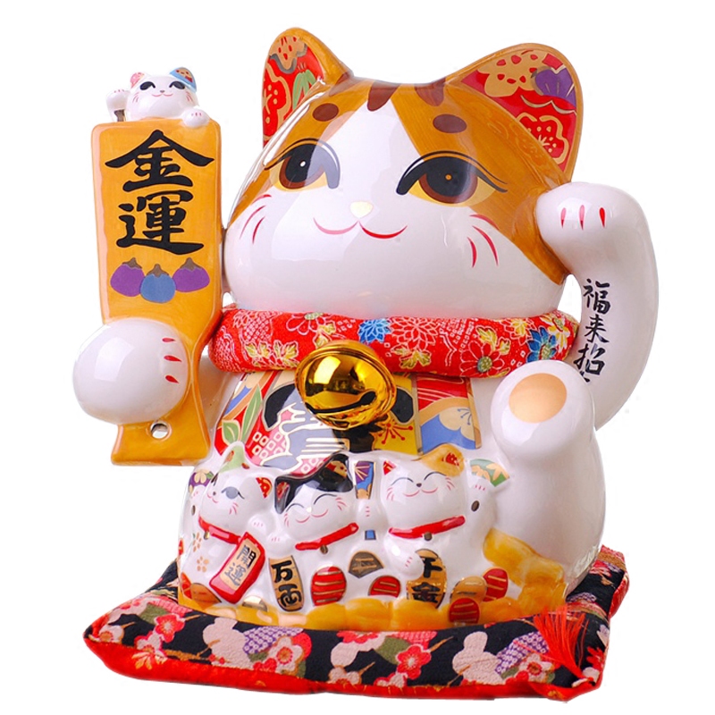 Stone workshop plutus cat furnishing articles piggy bank large Japanese ceramic piggy bank creative the counter opening gifts