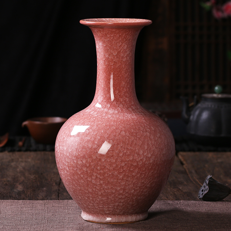 Jingdezhen ceramic vase furnishing articles guanyao ice flower arranging retro household act the role ofing is tasted archaize sitting room open piece of porcelain porcelain