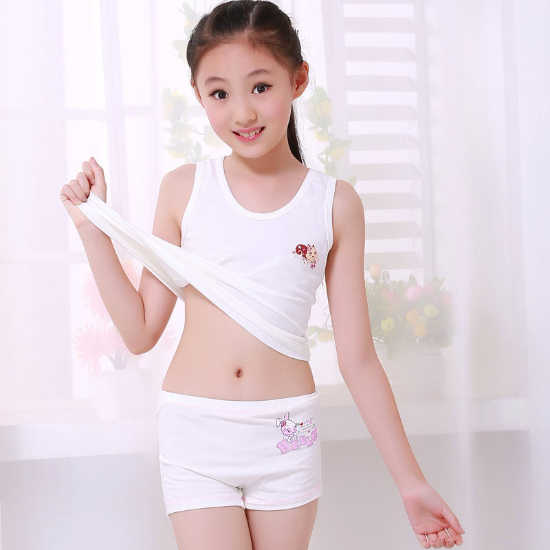 纯棉内衣发育期儿童背心吊带打底文胸大童学生小孩薄少女童青少年