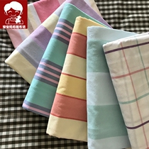 IKEA style first-class cotton yarn handmade old coarse cloth bedding sheets double bedding can be customized for ten years
