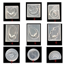 Dripping Glue Handmade with Ear Ring Holes Jade Peaches Hearts Dragon Cœupe Fan Flower Pattern Large Earrings Drop Glue Molds