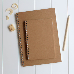 复古牛皮线圈本5mm网点本网格本UI字体设计