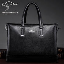 Leather male bag briefcase men handbag bag business band bag bag bag male shoulder bag bag