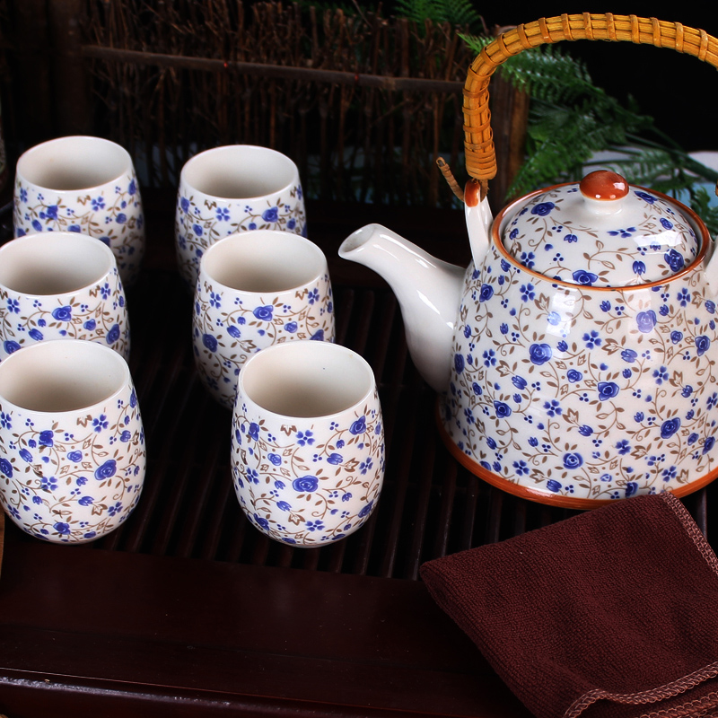 Jue ceramic tea set tea service of a complete set of 7 first girder tea set the teapot teacup