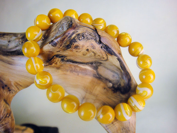 喜玛拉雅山老料法螺黄金车渠佛珠08cm金眼砗磲手串砗磲手链