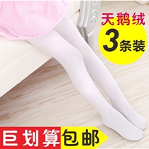 Childrens dance clothes girls practice socks summer childrens leggings pantyhose dance socks white stockings Velvet