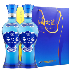 天猫超市洋河海之蓝52度375ml *2 两瓶套装(内