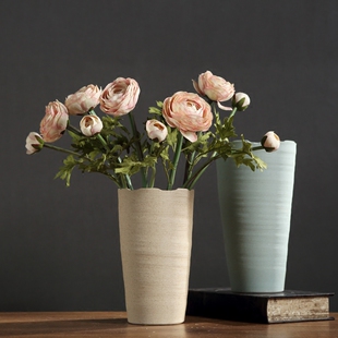 摆件 创意时尚插花干花花器 客厅餐桌家居装饰品 现代简约陶瓷花瓶