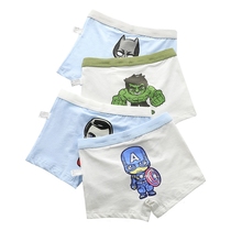 Men and childrens underwear cotton flat corner baby cartoon underwear cotton student pants green giant Superman Batman captain