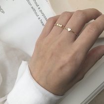 TWOR US imported 14K gold deposit basic ring collection fashion personality simple combination