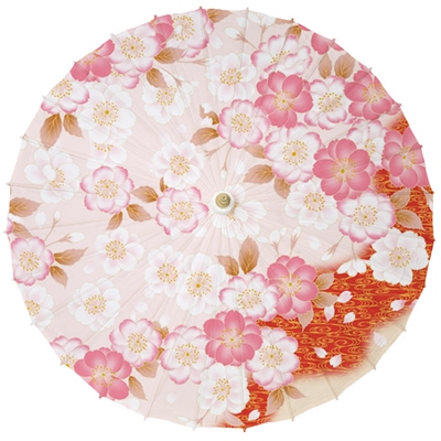 毕六福红色樱花日式油纸伞 动漫cos伞 新年餐厅店铺装饰装修纸伞
