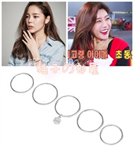 (Korea direct mail) Girls Day simple Suzhen same mzuu 925 silver 5 pieces ring set ~