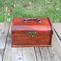 Lian Tianwang Lao Dahong Sour Branch Jewelry Box Mahogany Jewelry Box Solid Wood Jewelry Organization Box with Lock Ornaments