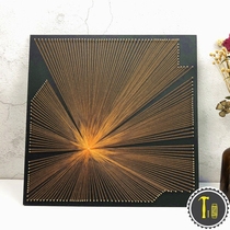 Polar light living room decoration painting DIY handmade three-dimensional nail winding painting Yarn painting material package finished product