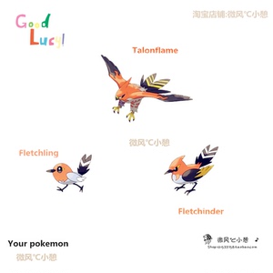 口袋妖怪宝石复刻 XY卡洛斯 6V 梦特火鸟 家门