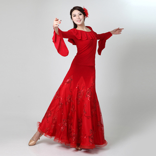 国标舞 摩登舞裙子 交谊舞衣服华尔兹舞衣 国标舞服装 新品特价探戈