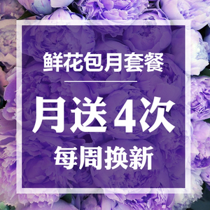 杭州洋桔梗绣球玫瑰康乃馨鲜花包月送4次套餐