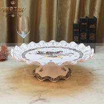 Love horse fruit plate wave edge fruit plate ceramic home decoration fruit plate ktv table table supply supporting fruit plate