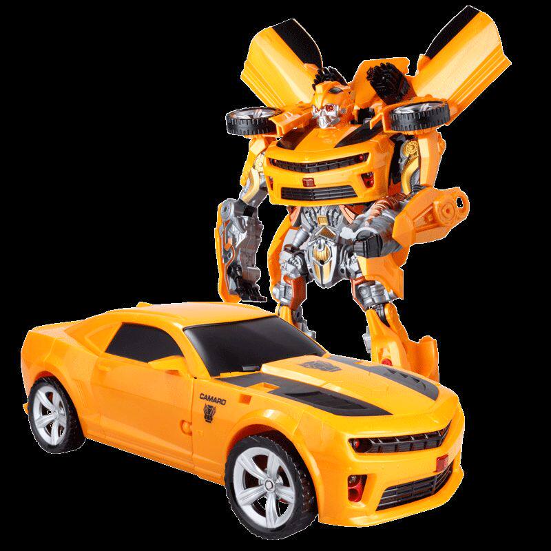 热卖变形玩具金刚5 大黄蜂声光版儿童汽车变身机器人正版模型男孩