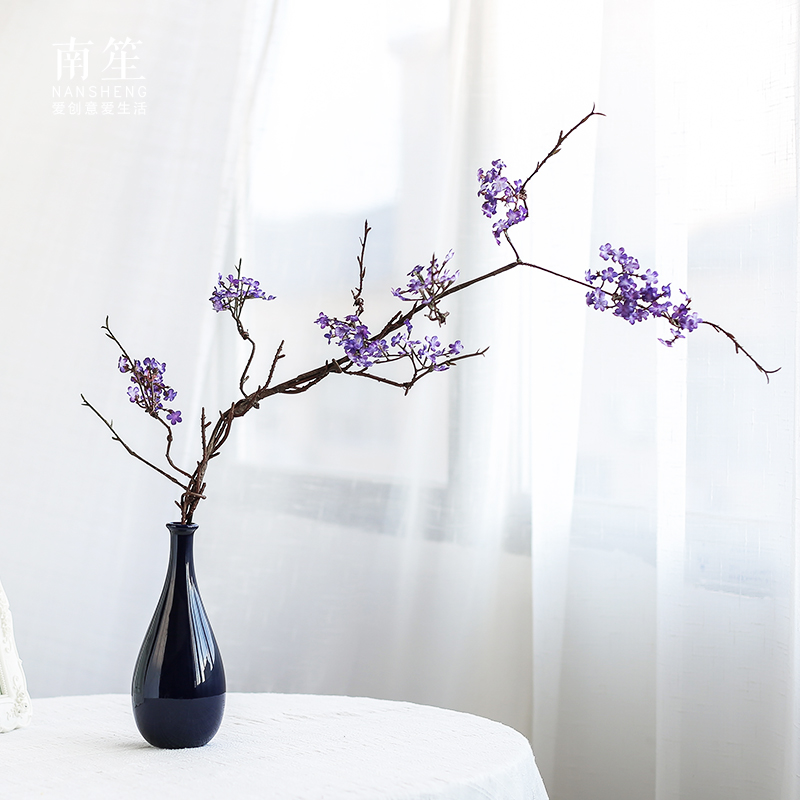 Nan sheng small pure and fresh household act the role ofing is tasted blue ceramic vase simulation furnishing articles table sitting room adornment ornament