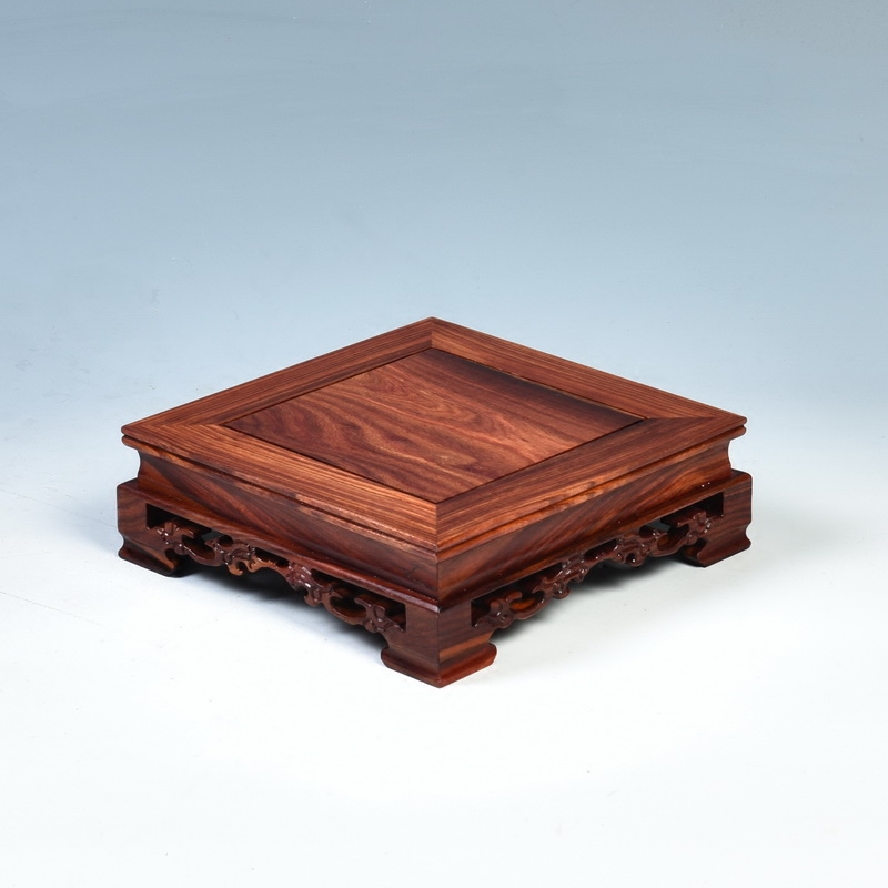 Pianology picking mahogany base rectangle flowers miniascape base solid wood square home decoration pastry base