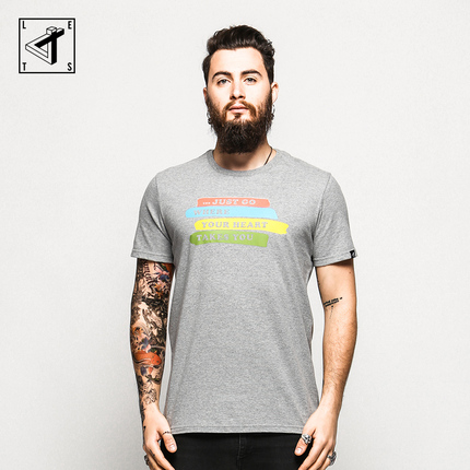 letstee潮牌T恤 男士纯棉潮流欧美T恤英文字母