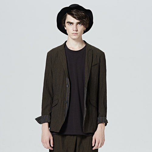 zuee男装商场同款17春新品个性时尚休闲小西装上衣外套has41313_7折