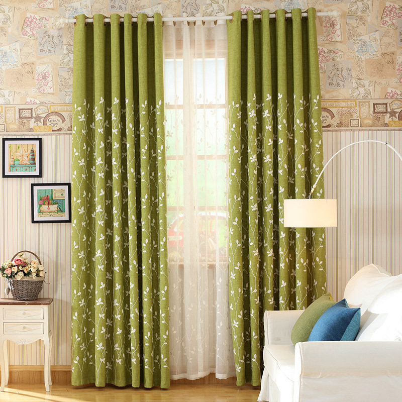 一米现代简约棉麻窗帘清风幽韵