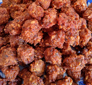 安徽亳州涡阳小吃特产绿豆丸子油炸丸子北方丸子