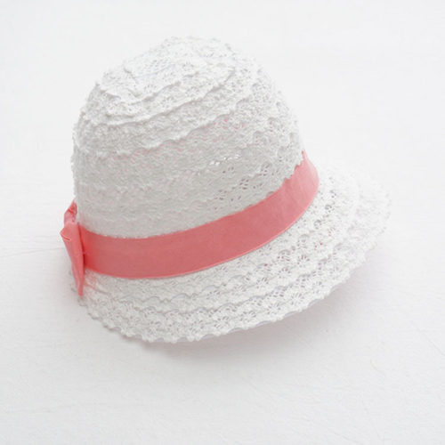 女宝宝手工环保纸草帽子婴儿凉帽 儿童橘色蝴蝶结盆帽春夏秋韩版_7折