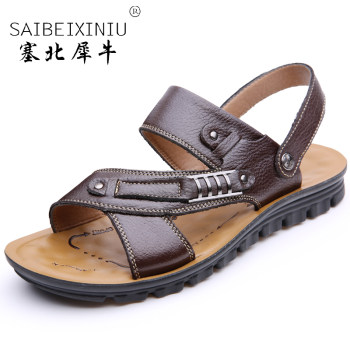 塞北犀牛夏季男士真皮凉鞋露趾沙滩鞋 天猫拍下29元包邮 塞北犀牛夏季男士真皮凉鞋露趾沙滩鞋 天猫拍下29元包邮