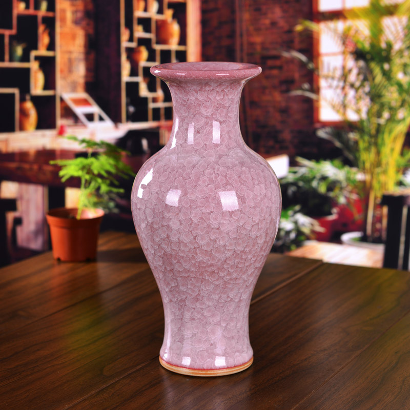 Archaize of jingdezhen ceramics up porcelain cracked ice vase I household crafts sitting room classical furnishing articles