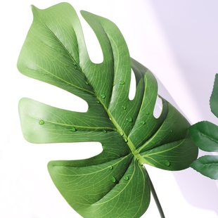 创意北欧风树叶家居装饰仿真龟背叶大叶插花绿植植物韩风ins叶子
