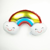 New rainbow cloud aluminum film balloon adult baby birthday party decoration sun flower aluminum foil balloon