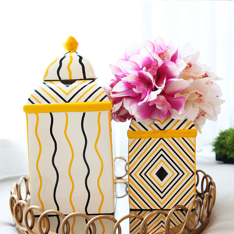 New Chinese style household adornment furnishing articles ceramic table sitting room vase floral porch TV ark, desktop decoration