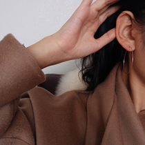 TWOR handmade US imported 14 gold rose gold very thin ring ear ring