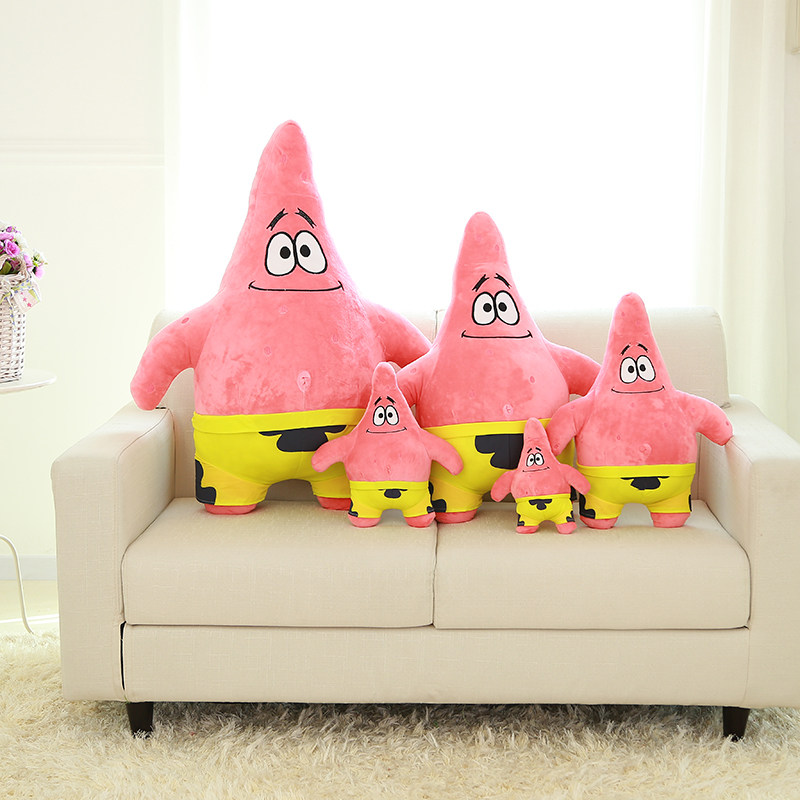毛绒玩具女生海绵宝宝派大星公仔靠垫儿童布娃