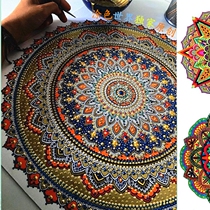 Mandala painting color lead hand drawing coloring adult decompression meditation graffiti painting (Coloring World)