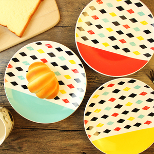 彩色涂鸦陶瓷盘