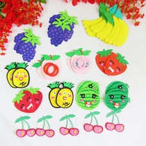 Kindergarten wall decoration environment layout newspaper class decorations EVA foam wall stickers various cartoon fruit stickers