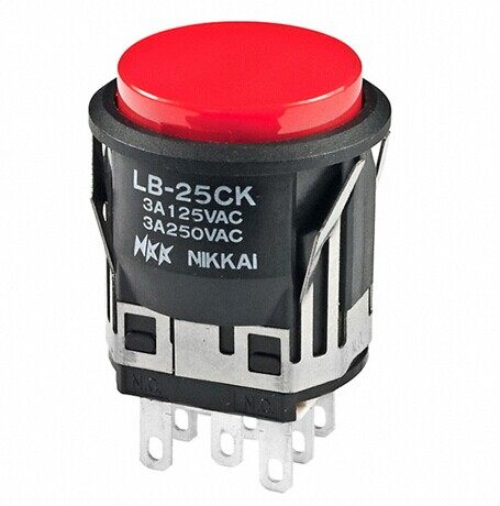 lb25ckw01-c进口日本nkk日开嵌入式发光按钮开关lb-25ck标准尺寸_7折