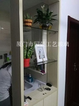 Tempered glass partition rack toilet glass rack bathroom alcove compartment panel partition can be customized