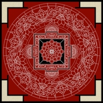 Mandala Mandala painted gold hand-painted cloth painting (Coloring World)