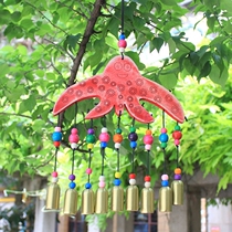 Cartoon wind chimes ornaments metal copper bells pastoral pendants spring Yan girls fresh decoration features handmade ornaments