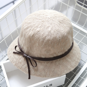 夏季蝴蝶结装饰渔夫帽