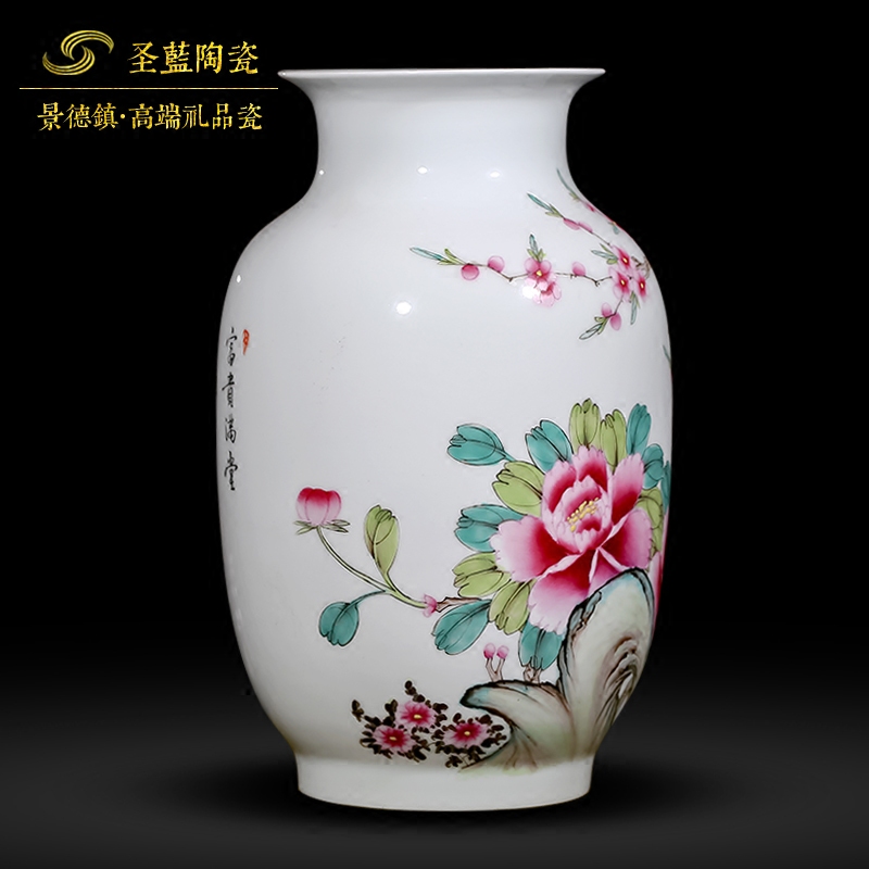 The Master of jingdezhen hand - made vases, modern Chinese style living room decoration ceramics handicraft furnishing articles high - end gift porcelain