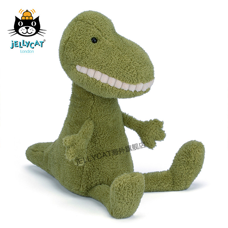 英国jellycat可爱toothy呲大牙霸王龙笑恐龙超柔毛绒安抚玩具包邮