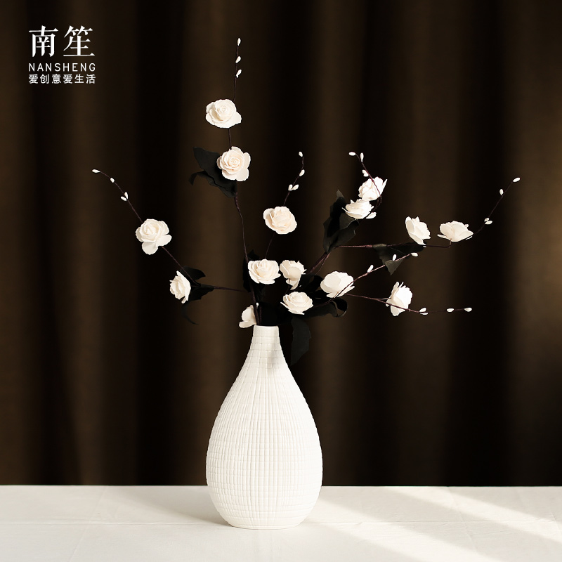 Nan sheng modern minimalism household act the role ofing is tasted simulation flowers, dried flowers, artificial flowers, ceramic vase furnishing articles Taiwan crispy noodles